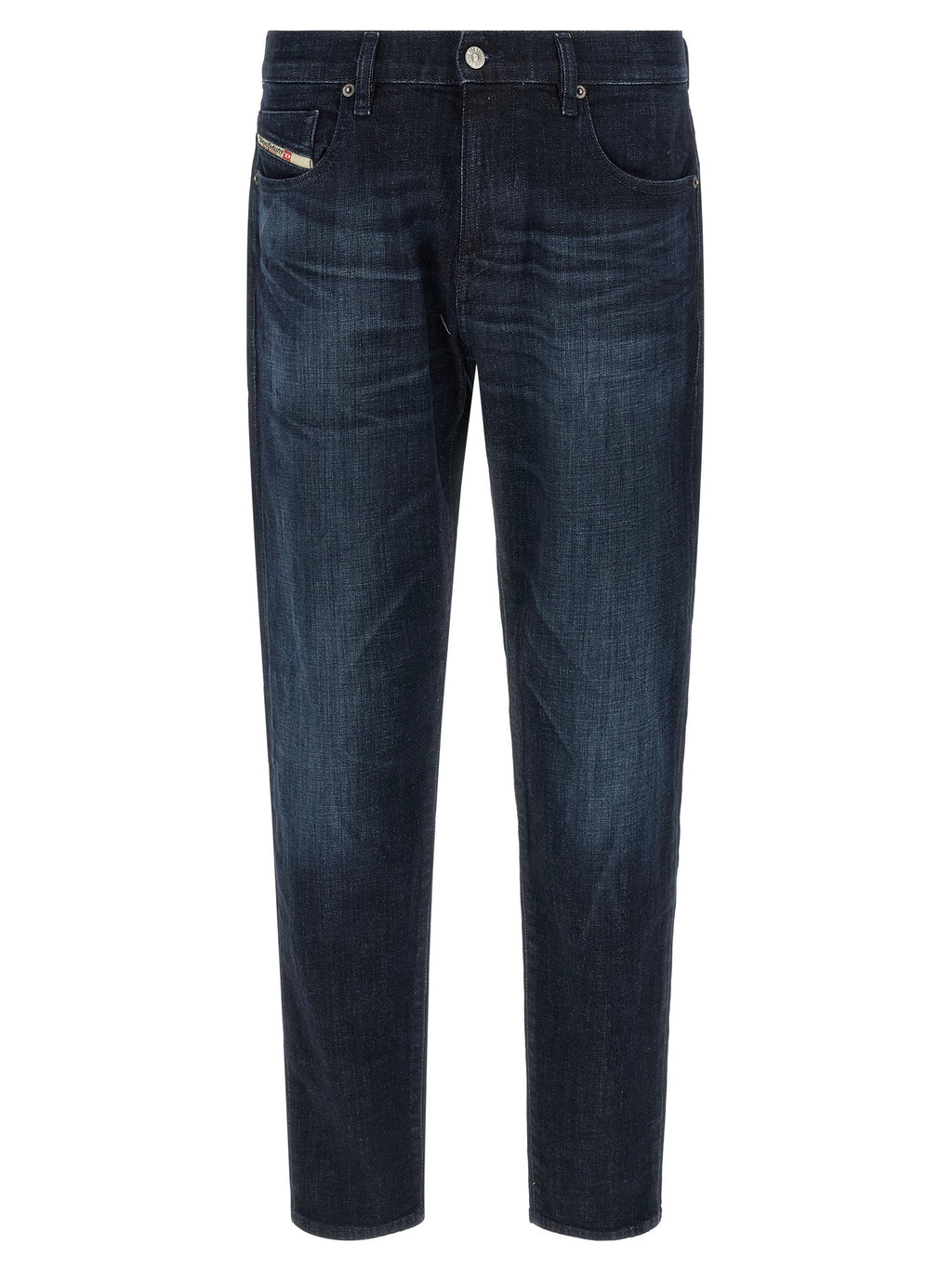 Diesel Blue Cotton Straight-Leg Jeans