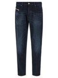 Diesel Blue Cotton Straight-Leg Jeans