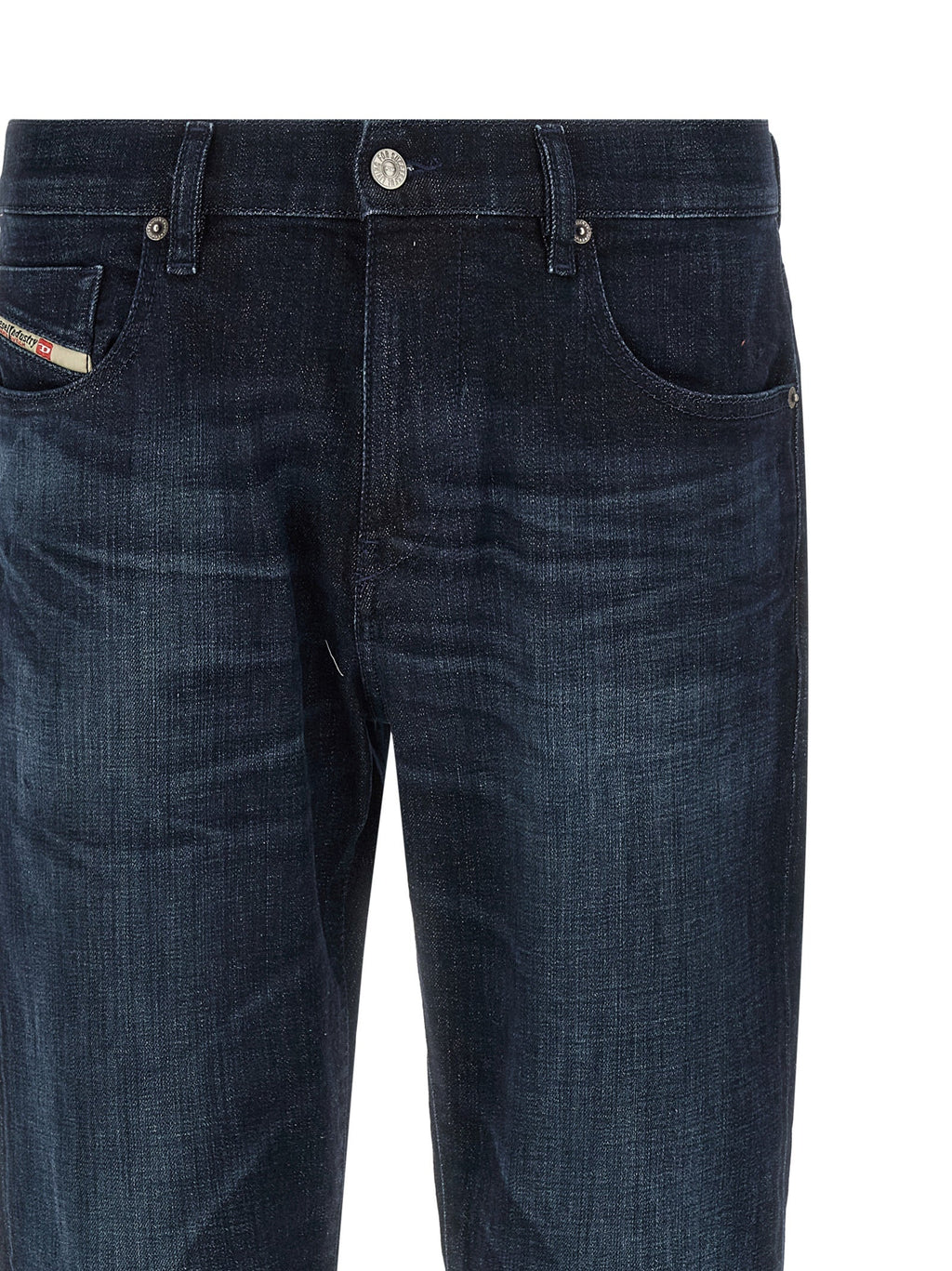 Diesel Blue Cotton Straight-Leg Jeans
