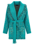 Alanui Blue Cashmere Cardigan