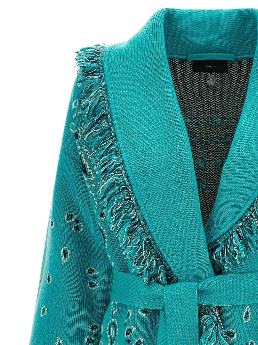 Alanui Blue Cashmere Cardigan