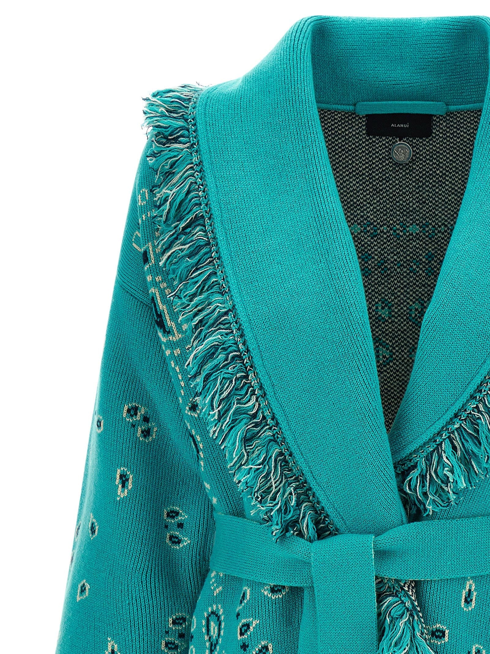 Alanui Blue Cashmere Cardigan