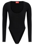 Diesel Black Viscose Bodysuit