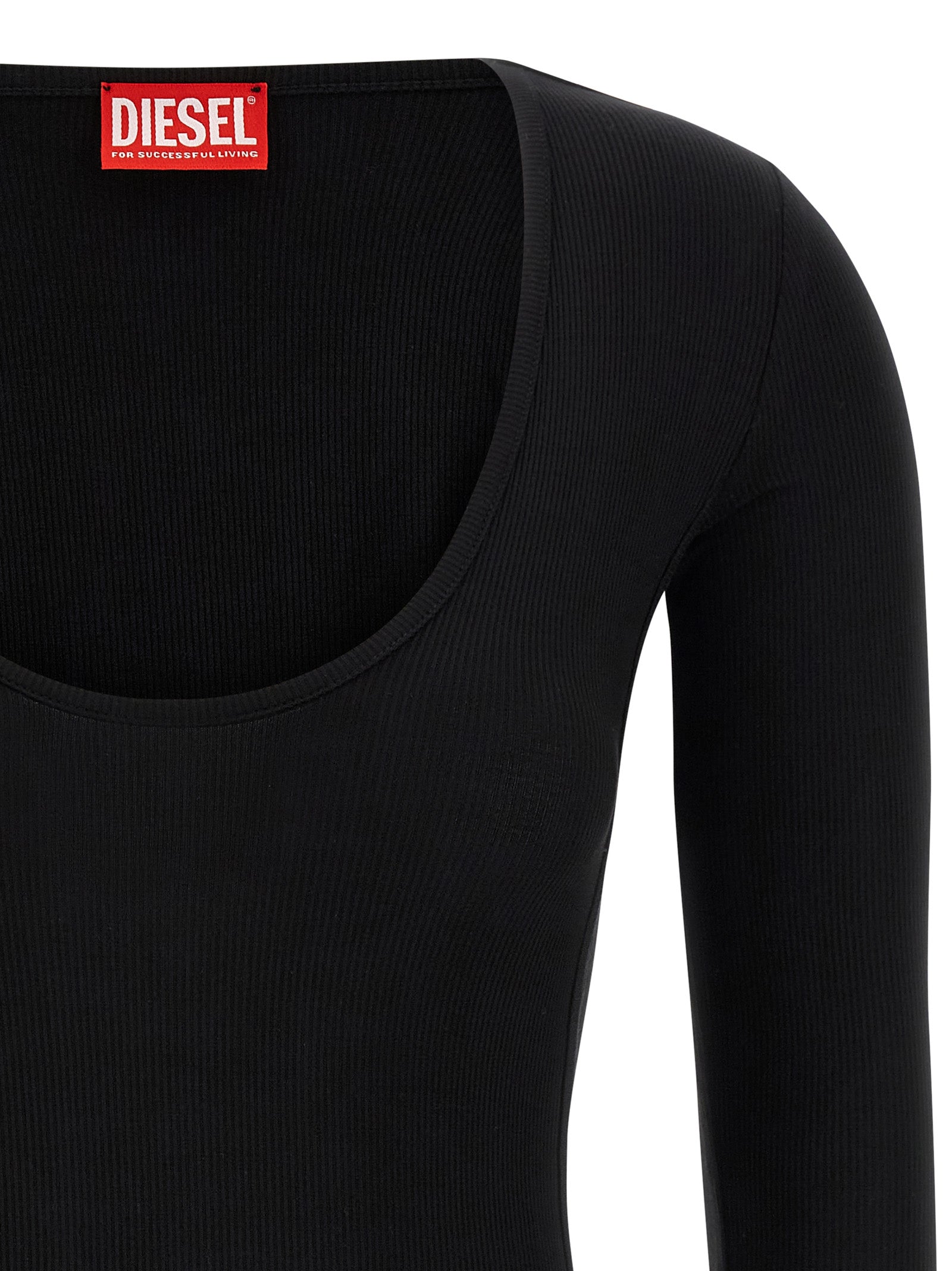 Diesel Black Viscose Bodysuit