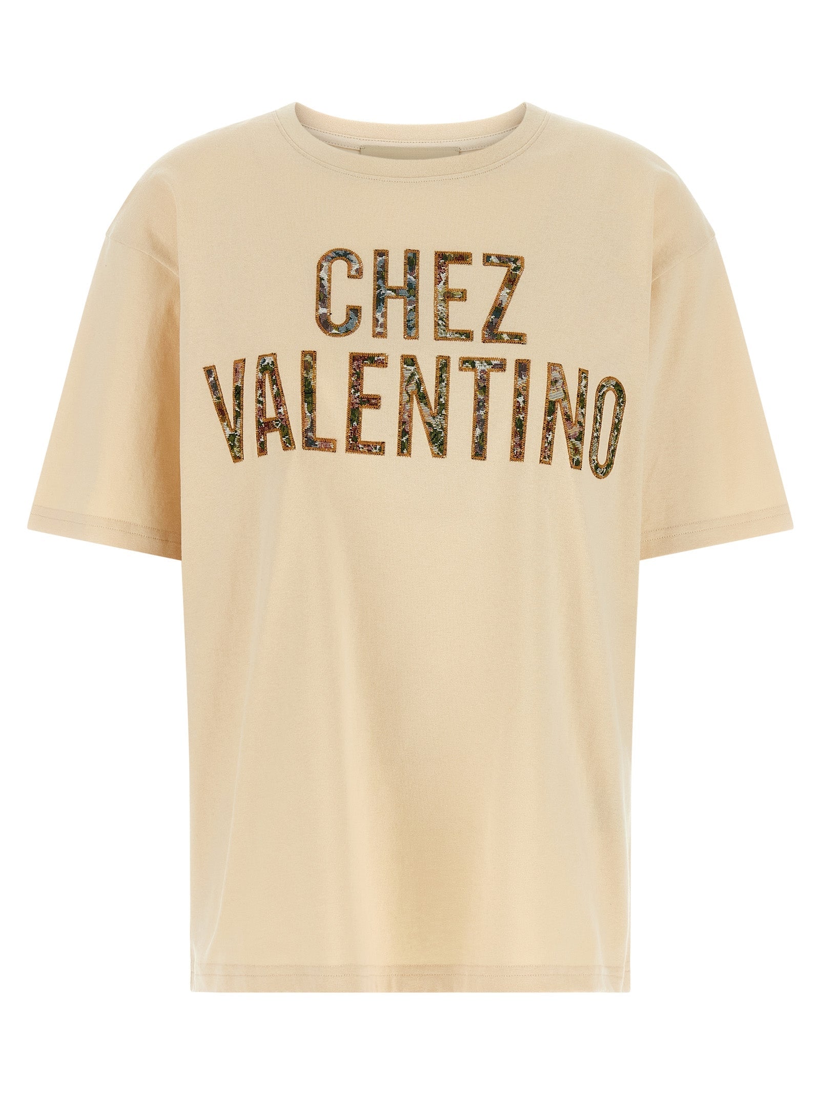 Valentino Garavani Beige Cotton T-Shirt