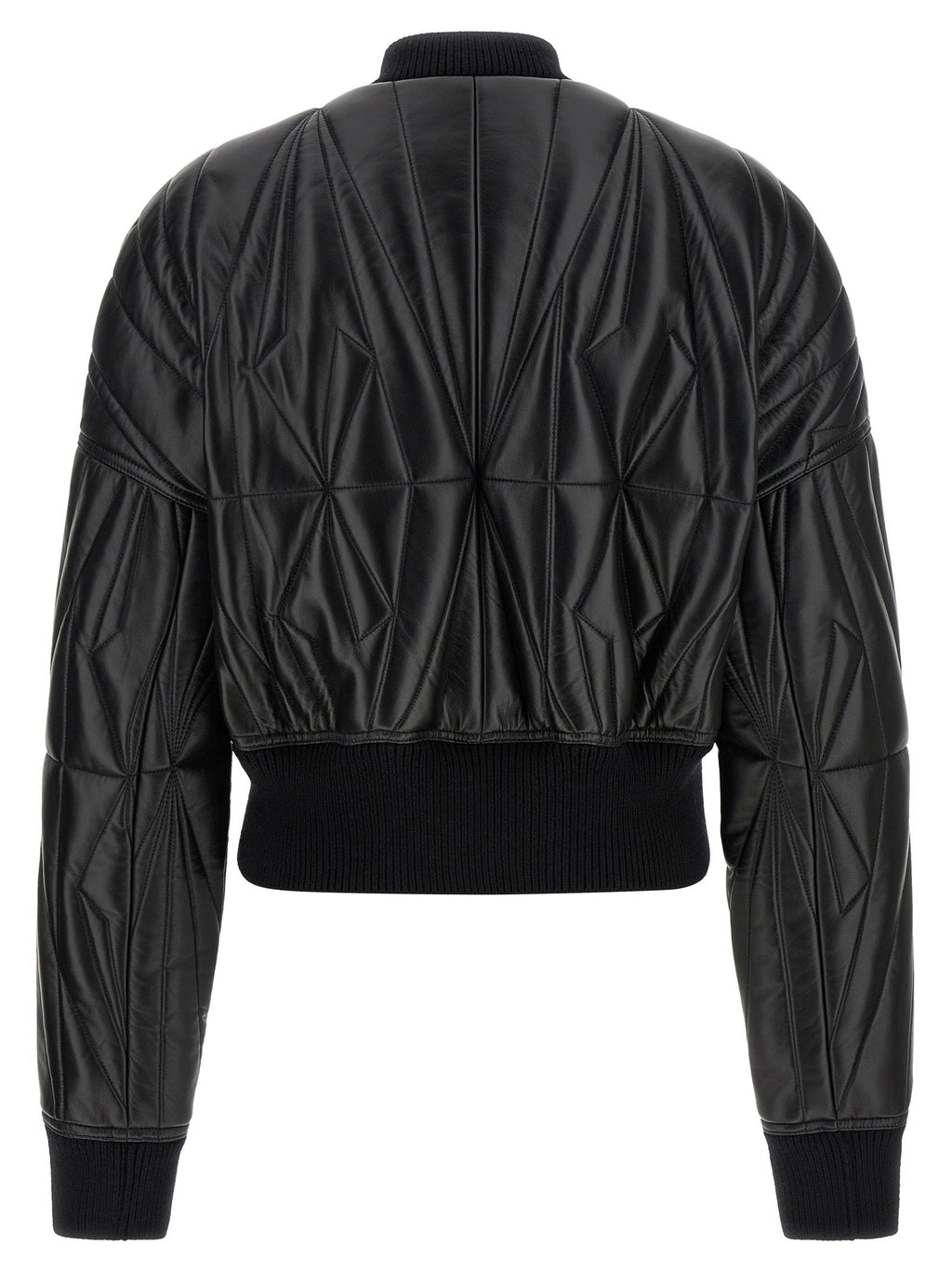 Rick Owens Black Lamb Leather Leather Jacket