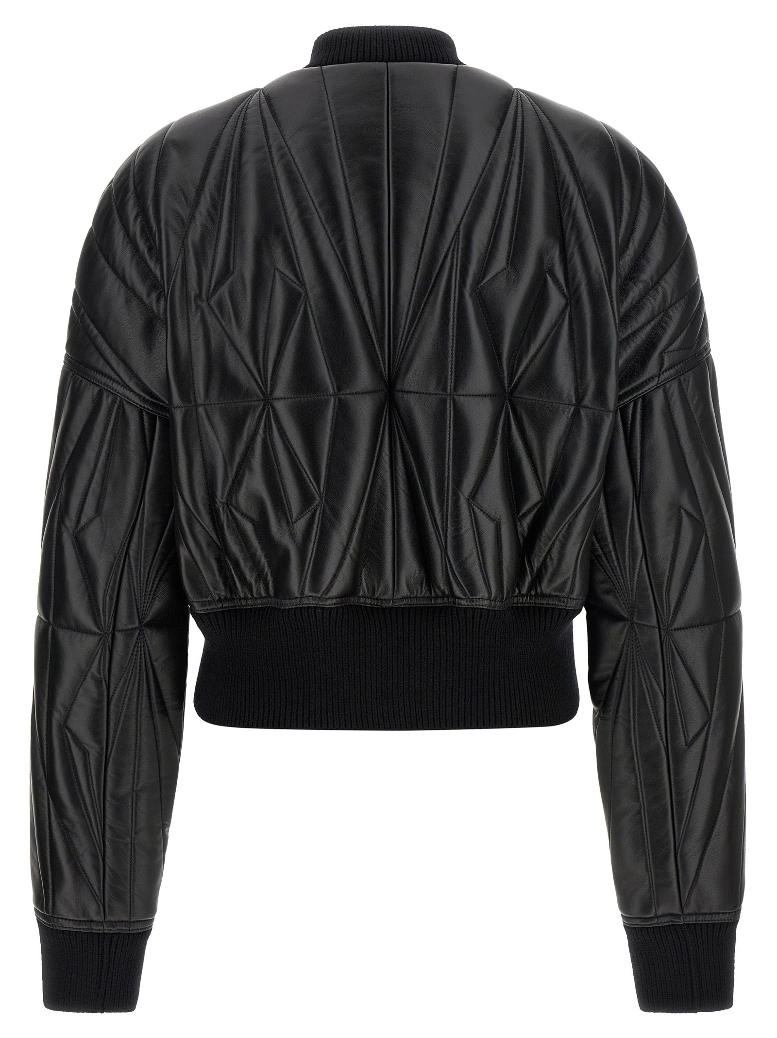 Rick Owens Black Lamb Leather Leather Jacket