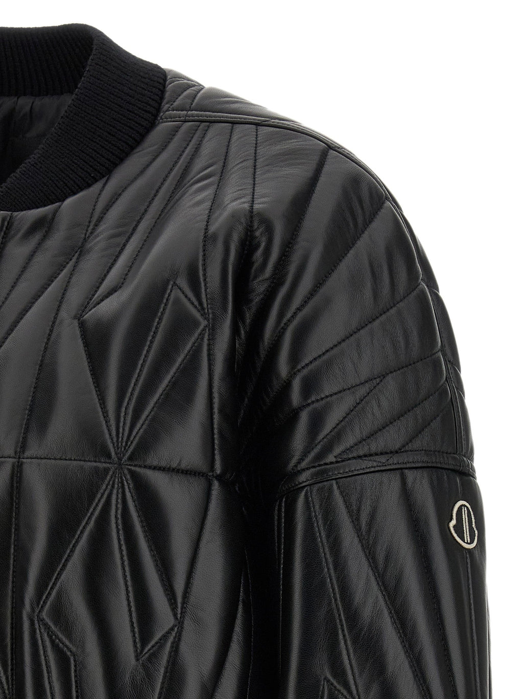 Rick Owens Black Lamb Leather Leather Jacket