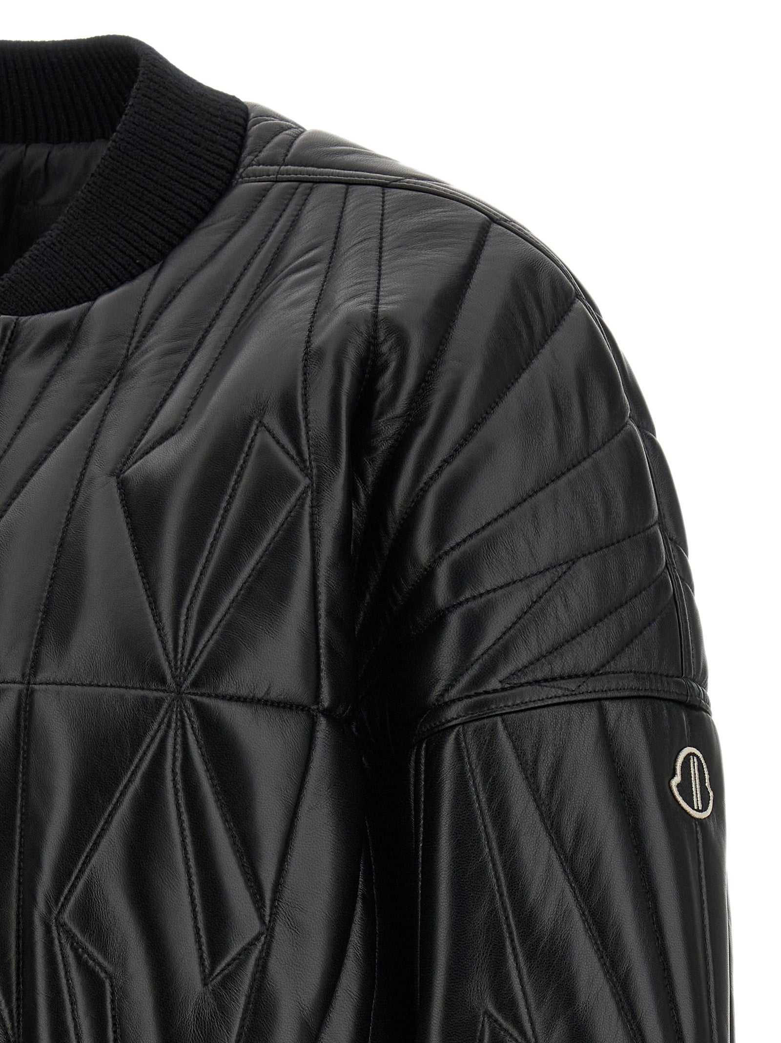 Rick Owens Black Lamb Leather Leather Jacket