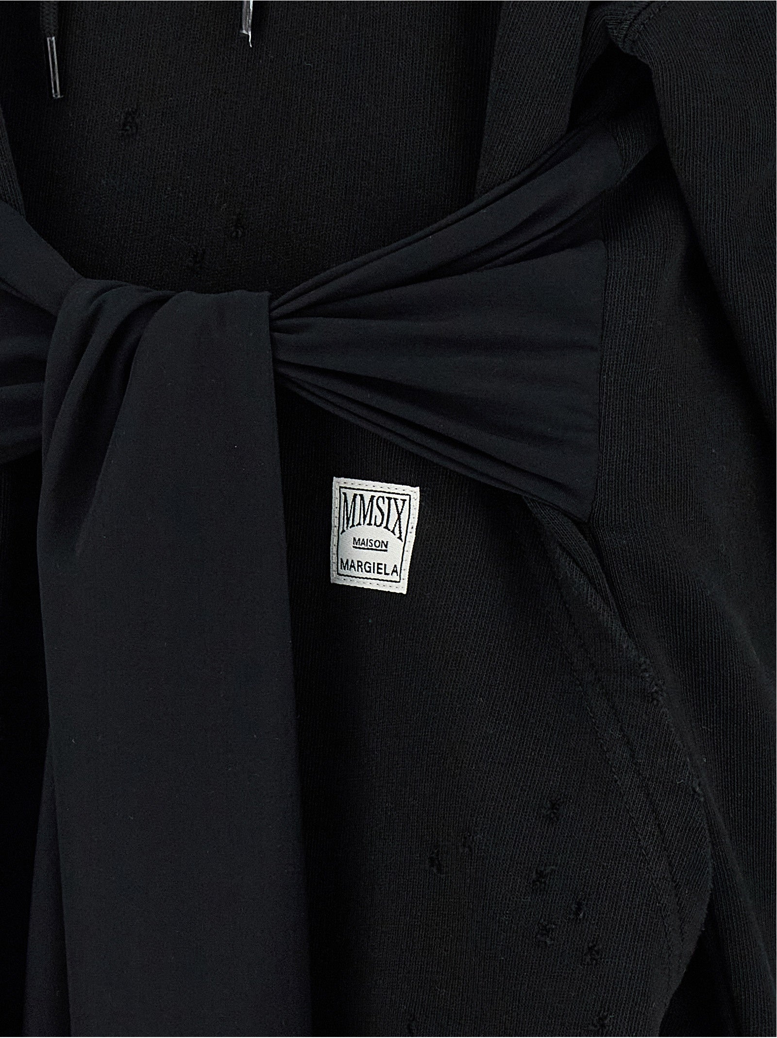 MM6 Maison Margiela Black Cotton Short Dress