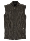 Rick Owens Brown Lamb Leather Sleeveless Jacket