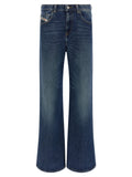 Diesel Blue Cotton Flared Jeans