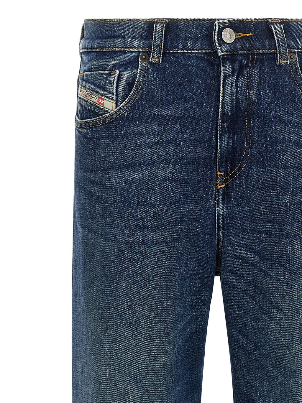 Diesel Blue Cotton Flared Jeans