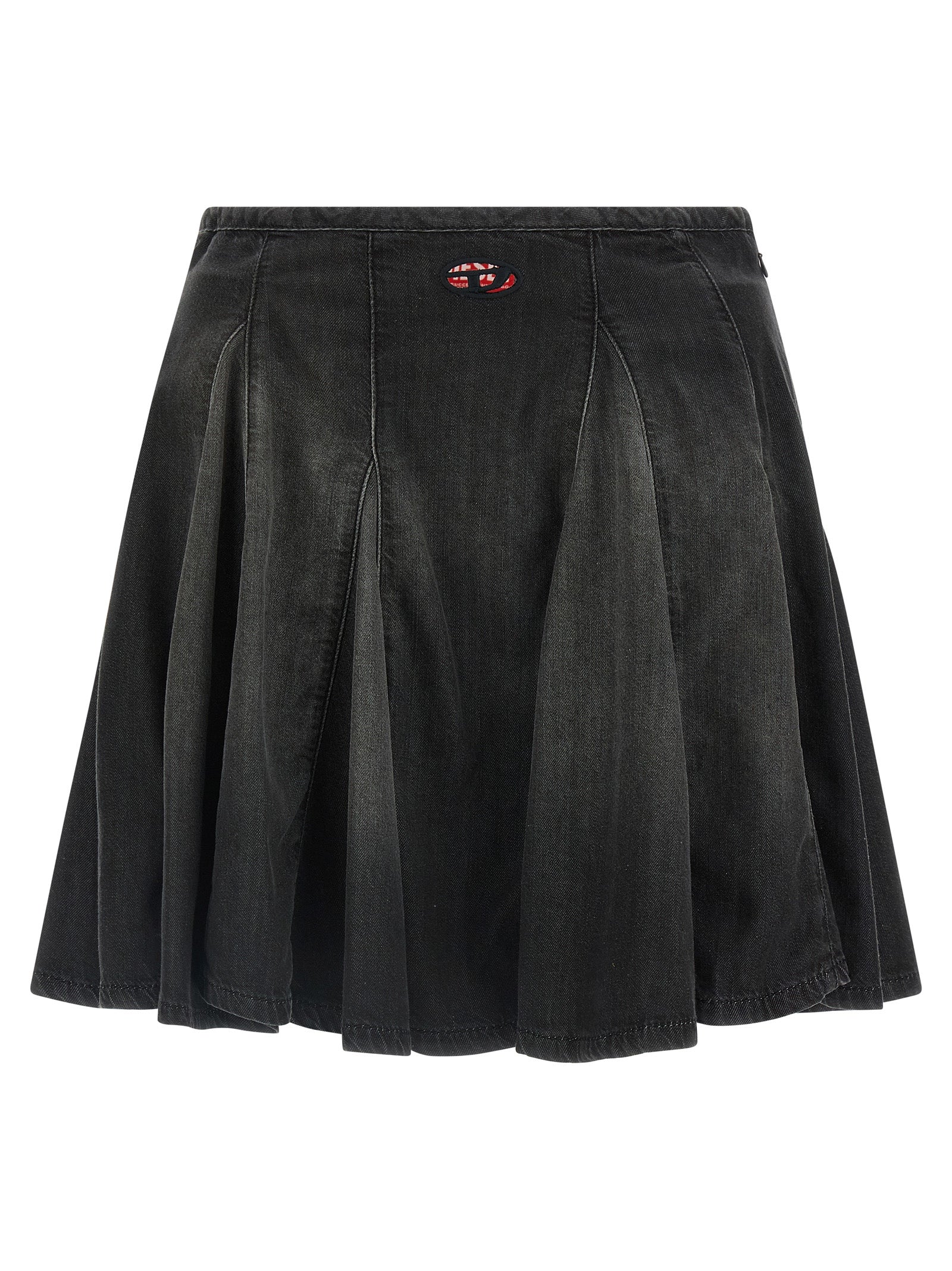 Diesel Black Cotton Long Skirt