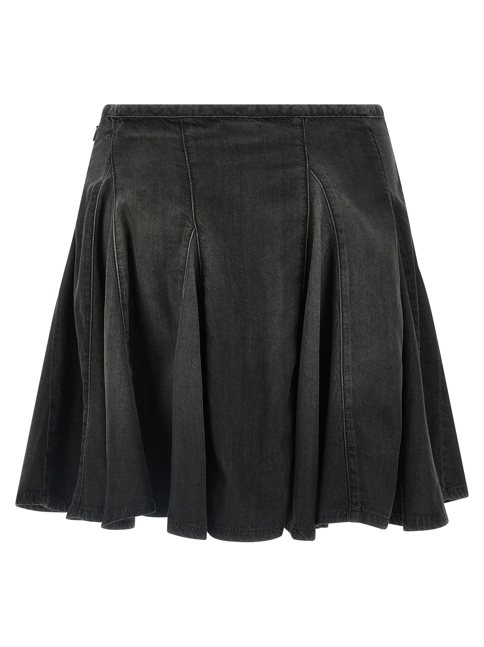 Diesel Black Cotton Long Skirt