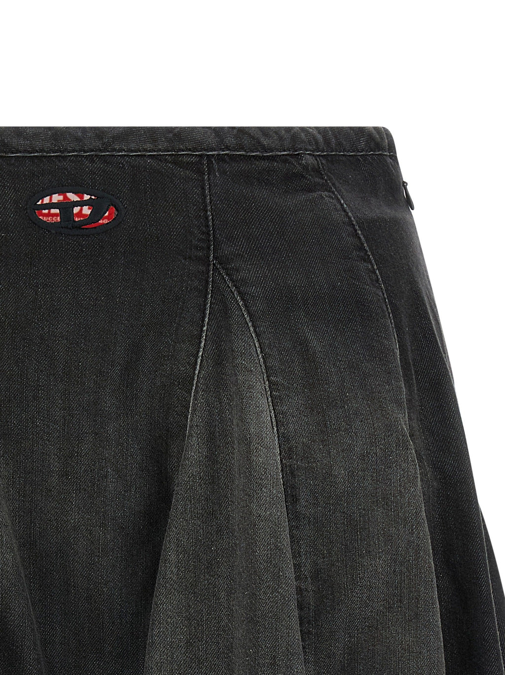 Diesel Black Cotton Long Skirt