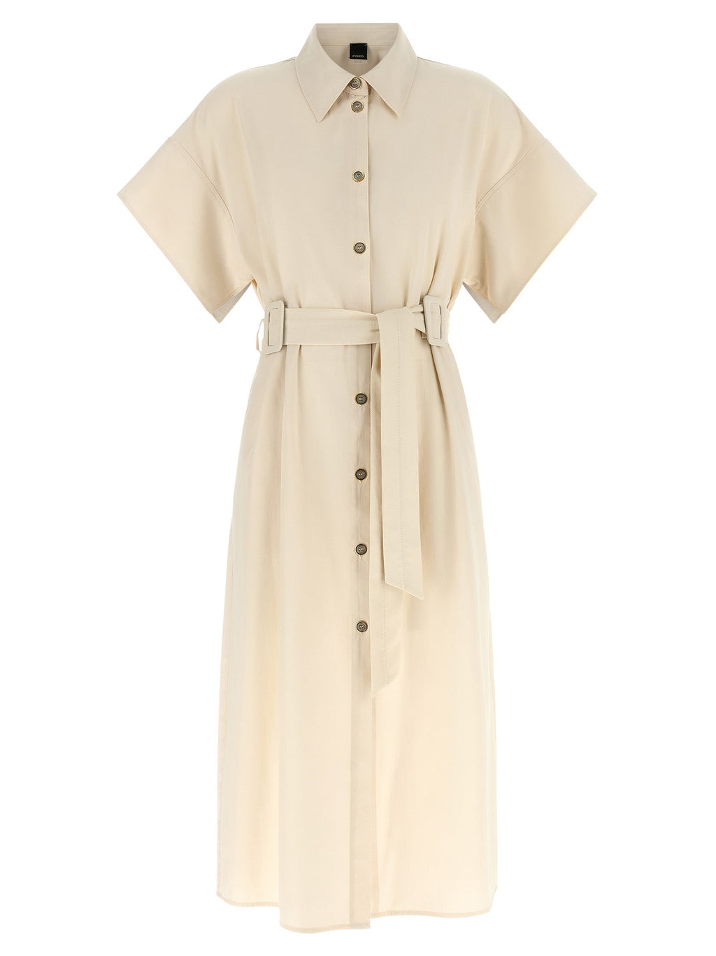 PINKO Beige Cotton Midi Dress
