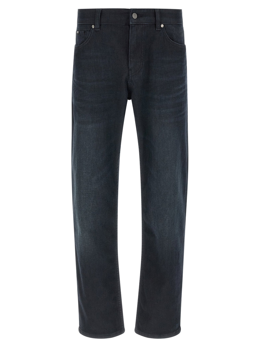 Hugo Boss Blue Cotton Straight-Leg Jeans