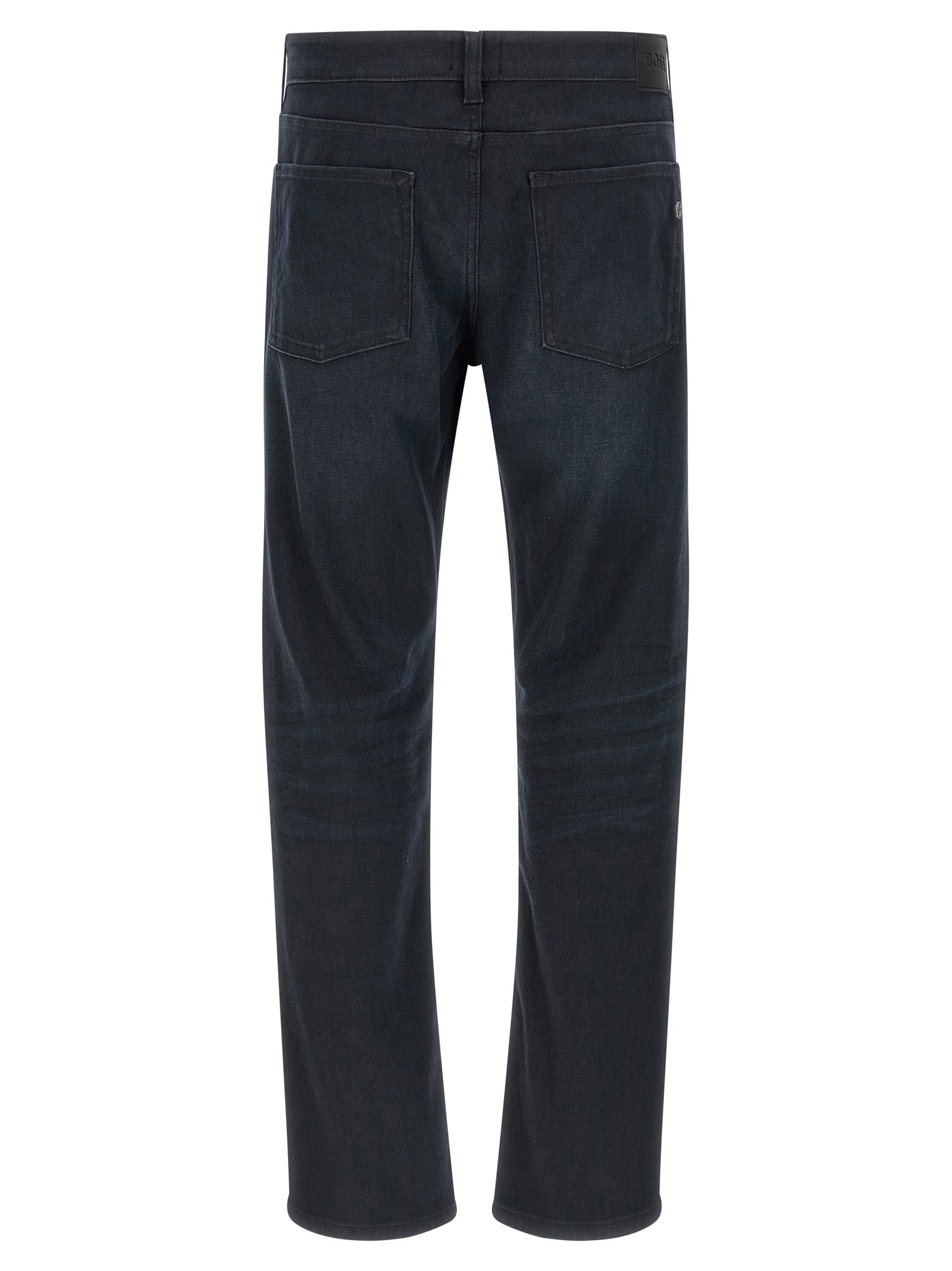 Hugo Boss Blue Cotton Straight-Leg Jeans