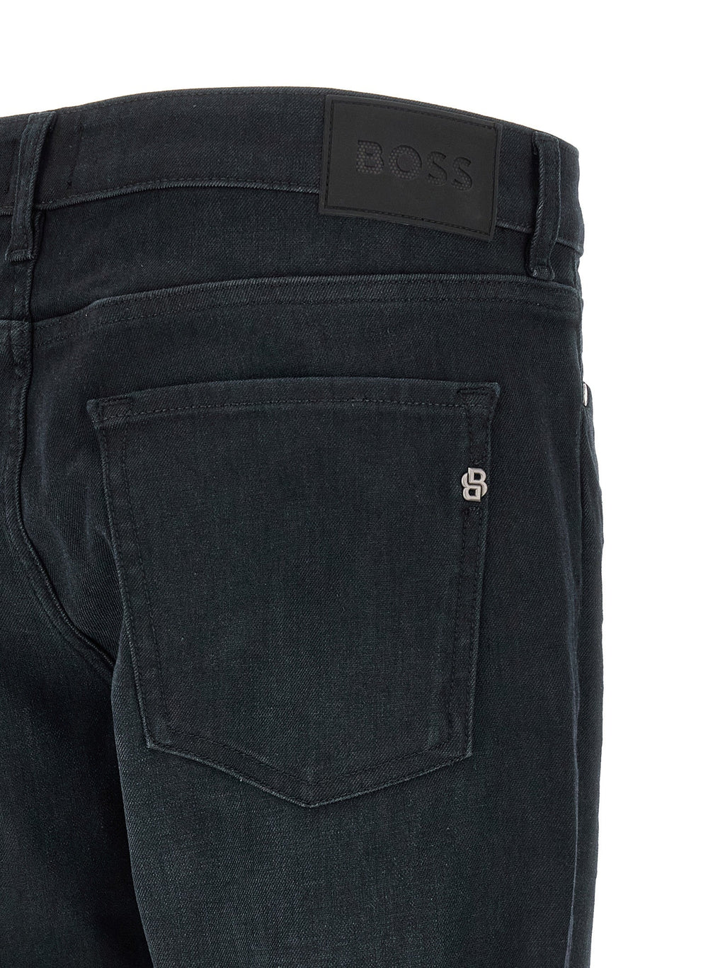 Hugo Boss Blue Cotton Straight-Leg Jeans