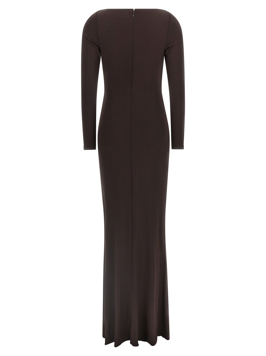 Elisabetta Franchi Brown Viscose Long Dress