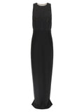 Elisabetta Franchi Black Polyester Long Dress
