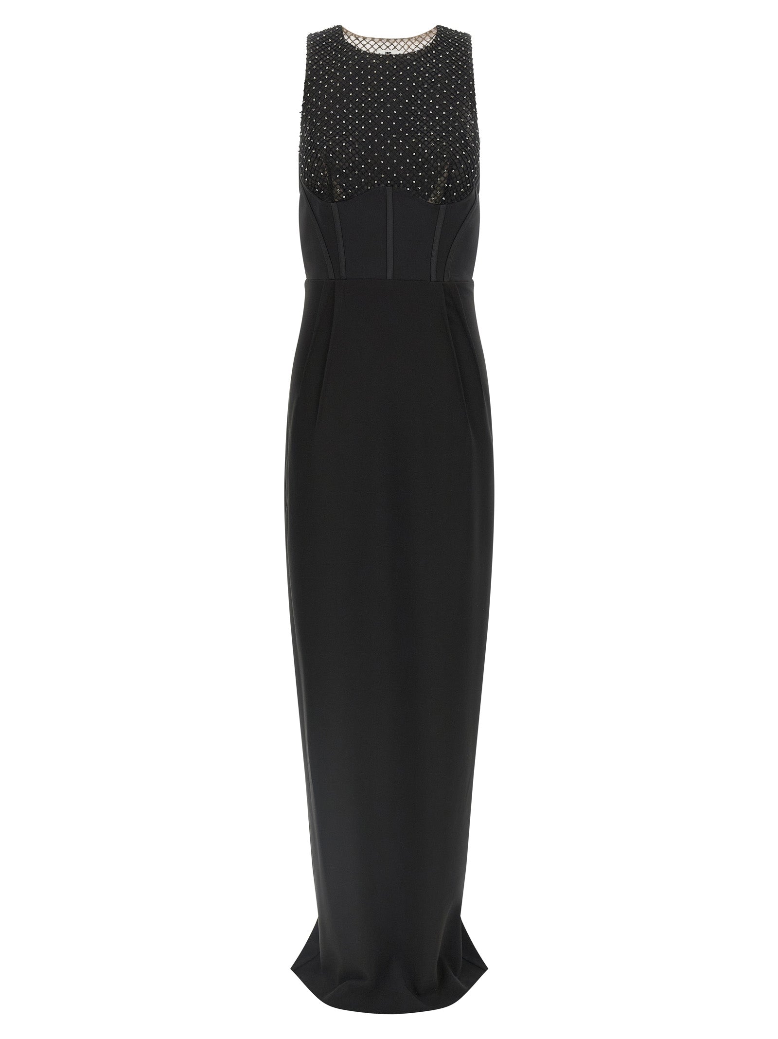Elisabetta Franchi Black Polyester Long Dress