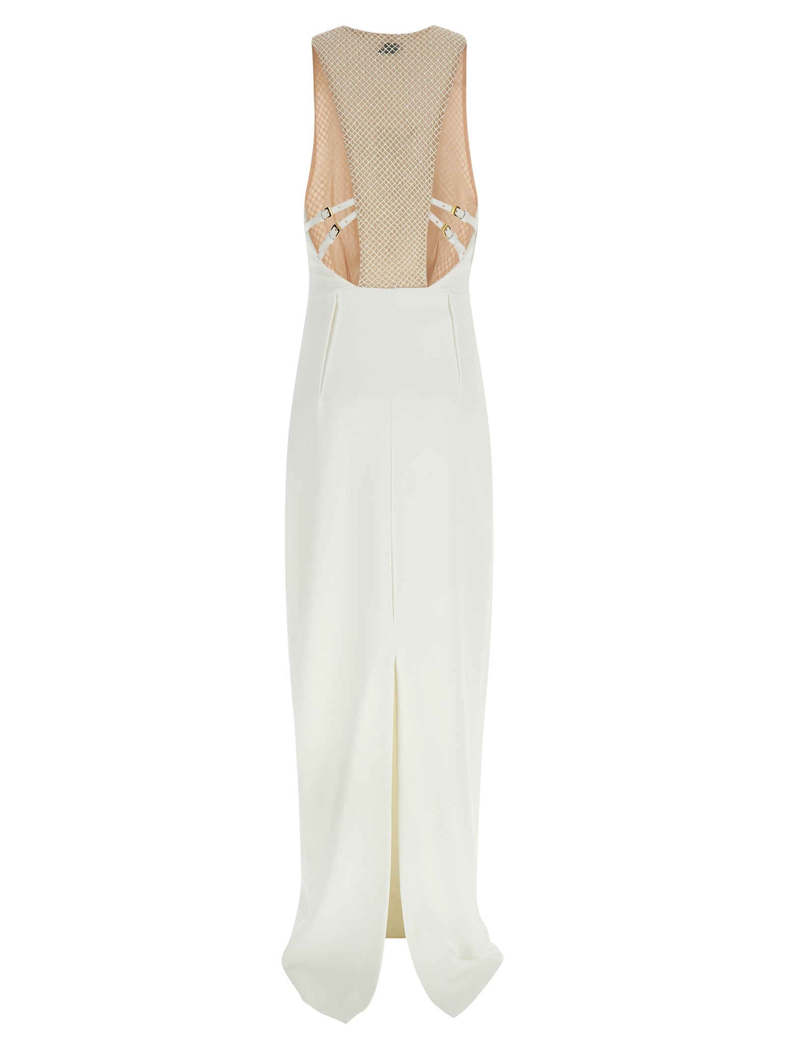 Elisabetta Franchi White Polyester Long Dress