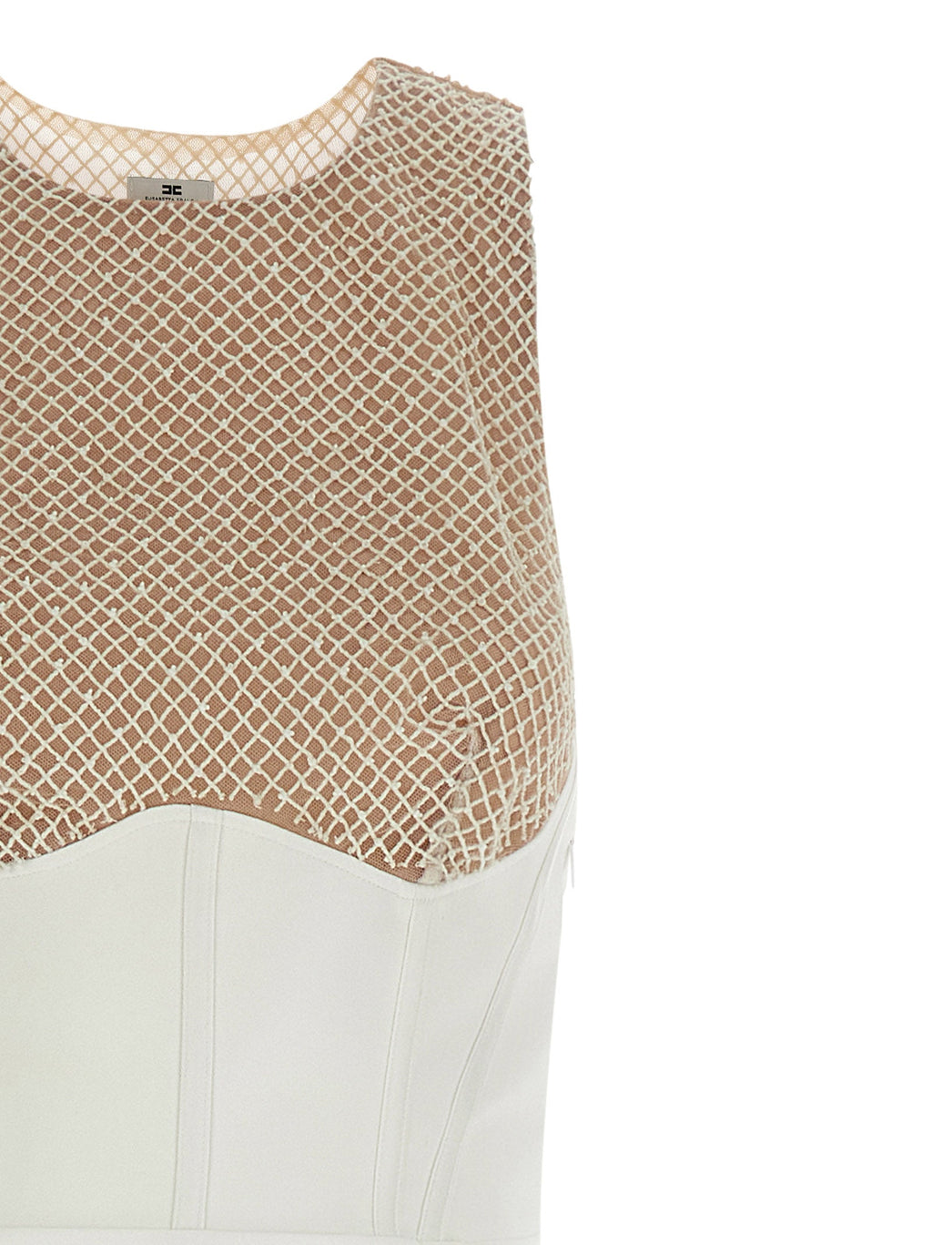 Elisabetta Franchi White Polyester Long Dress