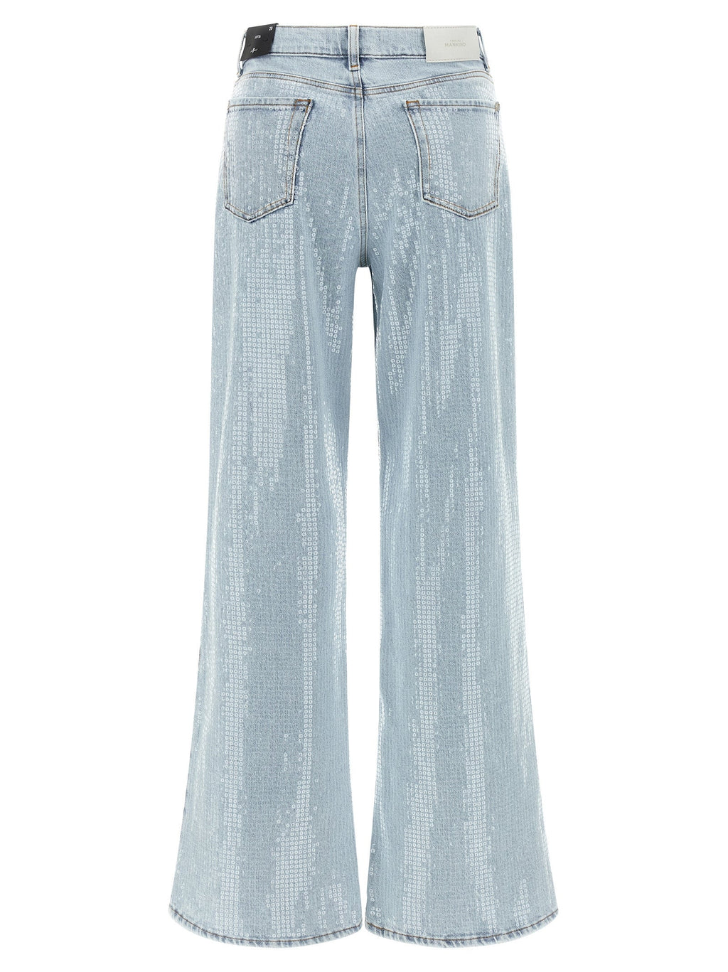 7 For All Mankind Blue Cotton Flared Jeans
