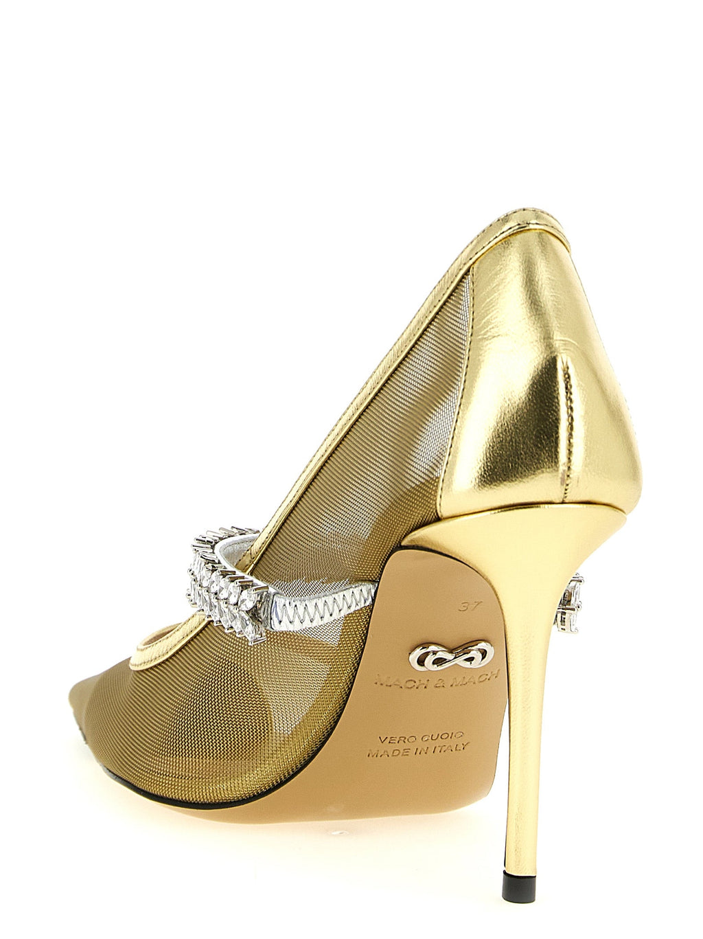 MACH & MACH Gold Polyamide High Heel Pumps
