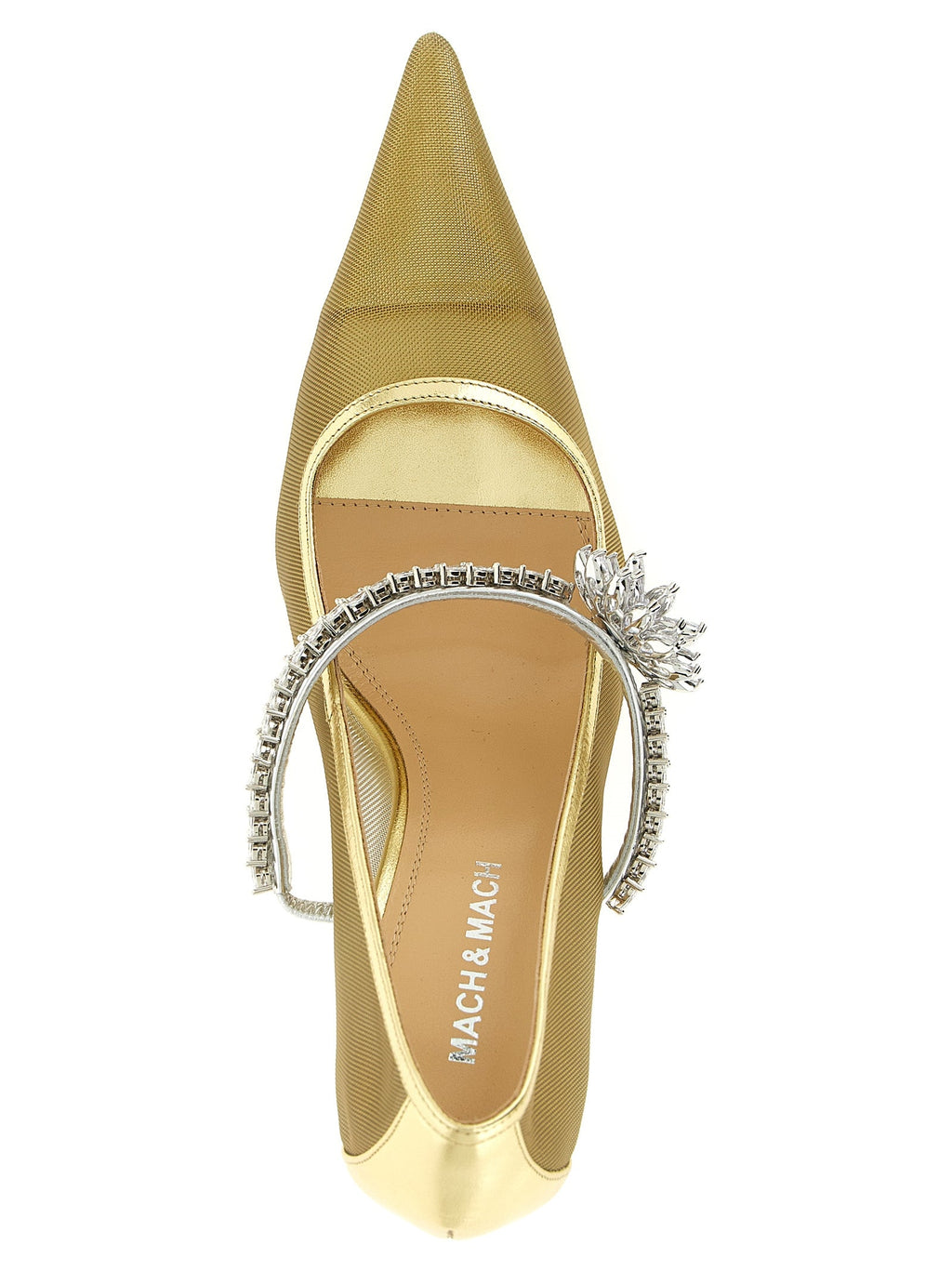 MACH & MACH Gold Polyamide High Heel Pumps