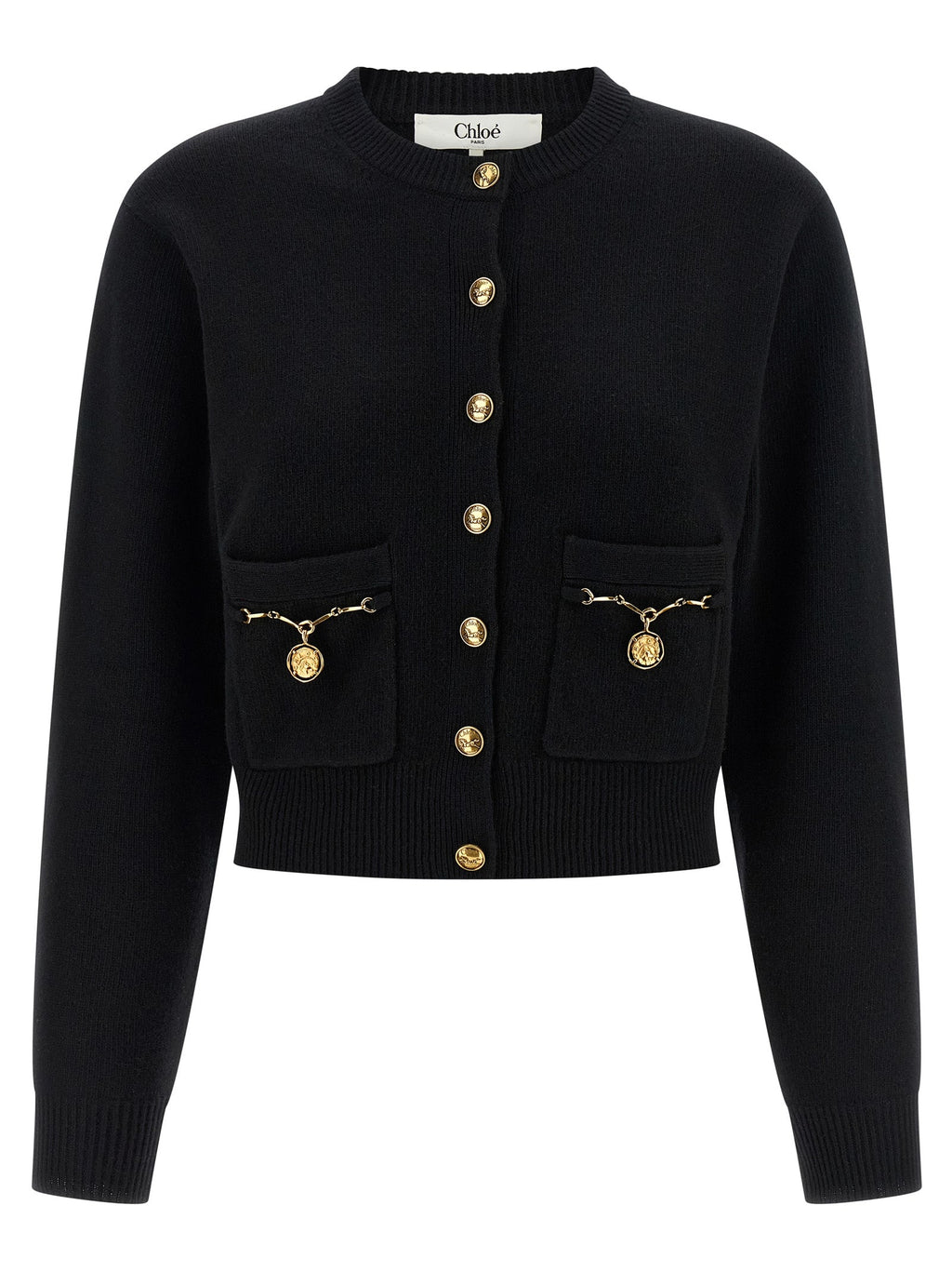 Chloé Black Wool Cardigan