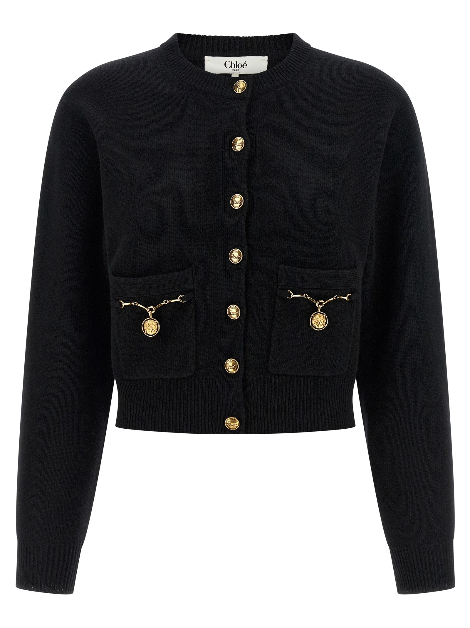 Chloé Black Wool Cardigan