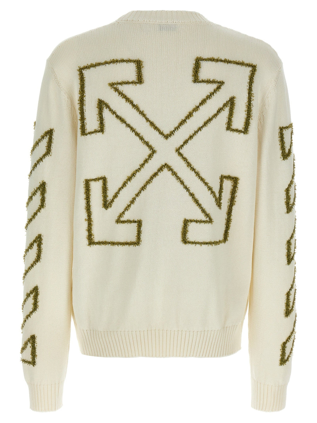 Off-White Beige Cotton Cardigan