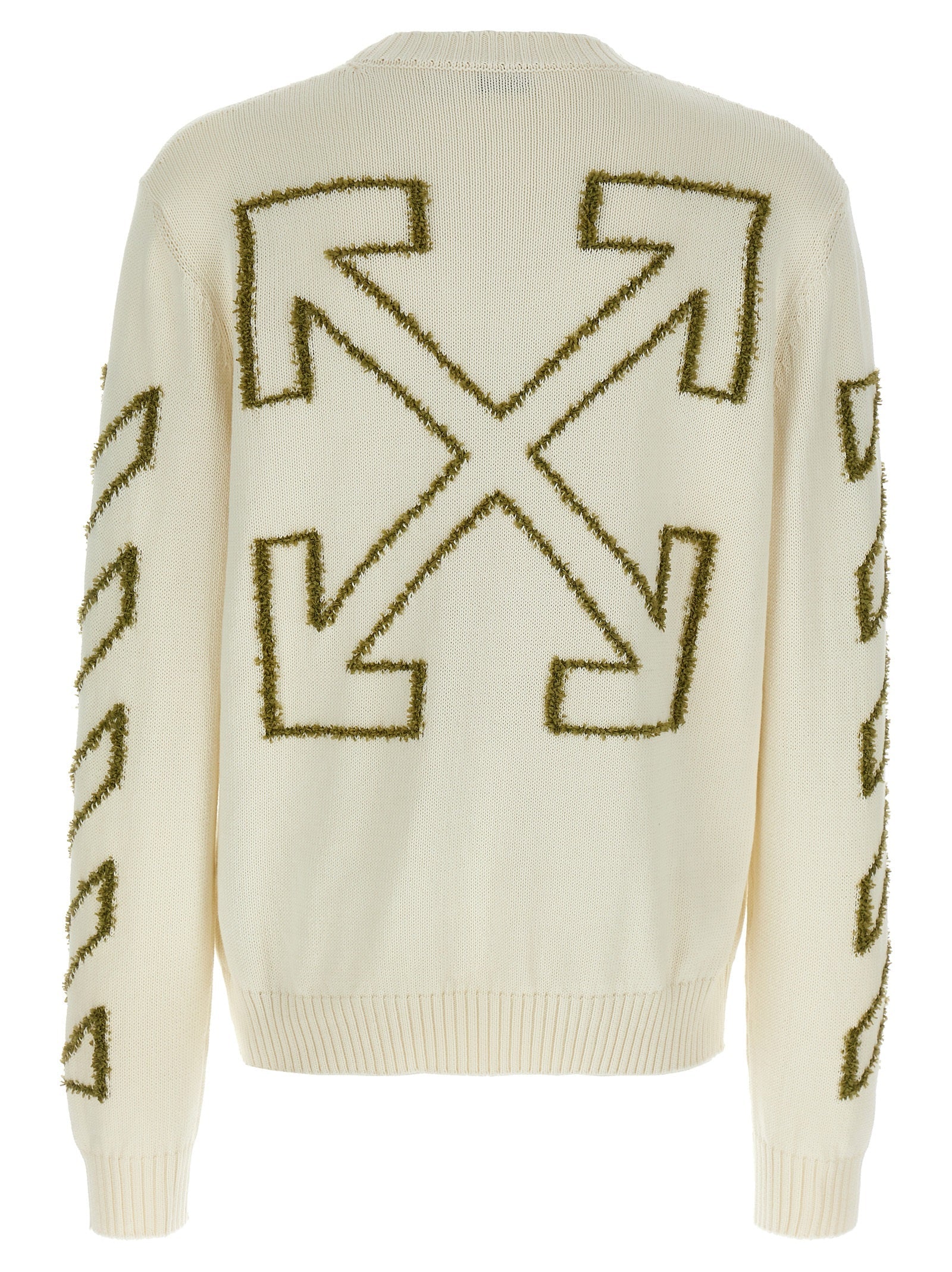 Off-White Beige Cotton Cardigan