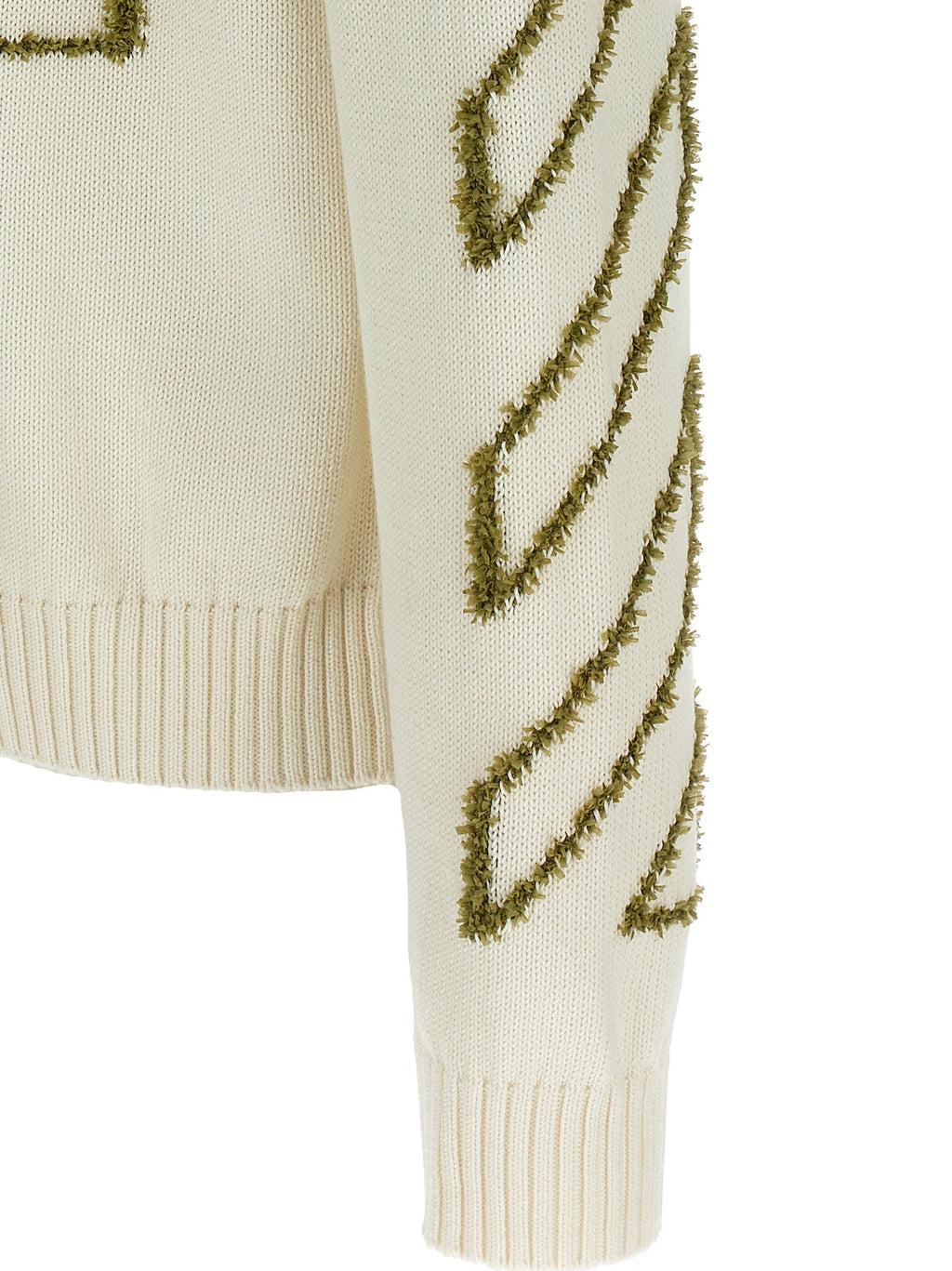 Off-White Beige Cotton Cardigan