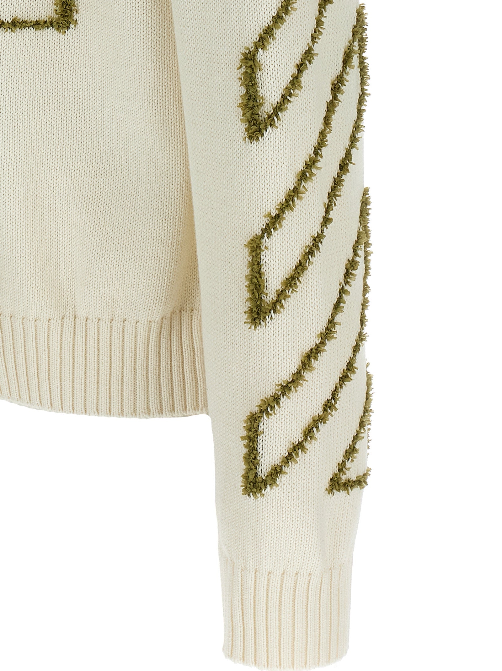 Off-White Beige Cotton Cardigan