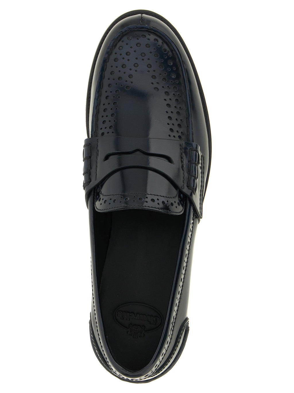 Church's Blue Calfskin Slip-On Loafers