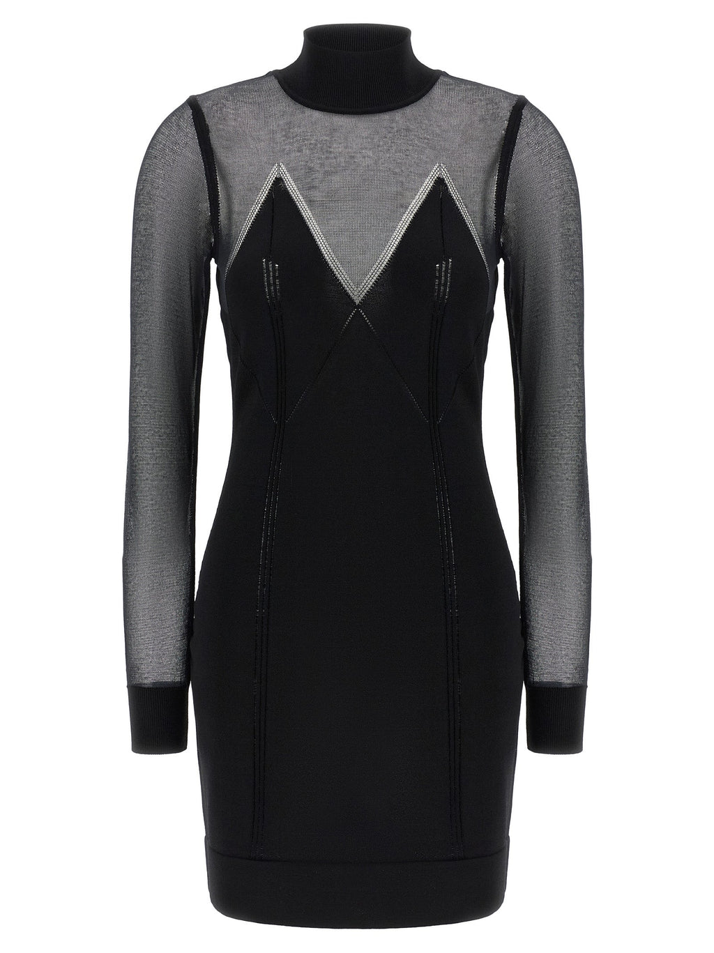 Elisabetta Franchi Black Viscose Short Dress