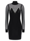 Elisabetta Franchi Black Viscose Short Dress