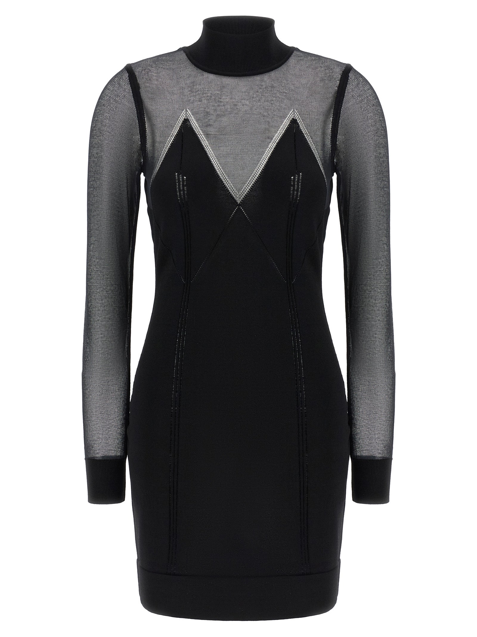 Elisabetta Franchi Black Viscose Short Dress