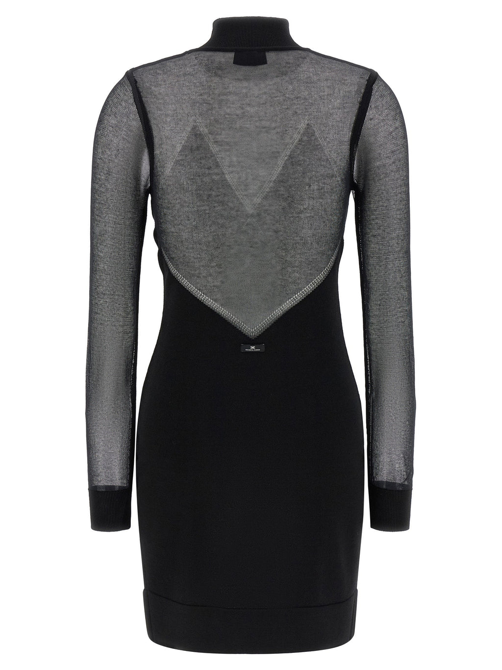 Elisabetta Franchi Black Viscose Short Dress
