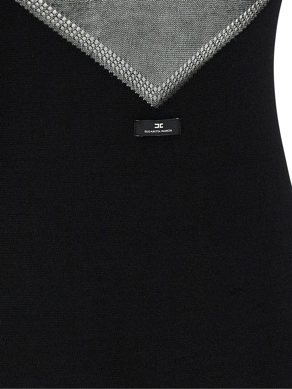 Elisabetta Franchi Black Viscose Short Dress