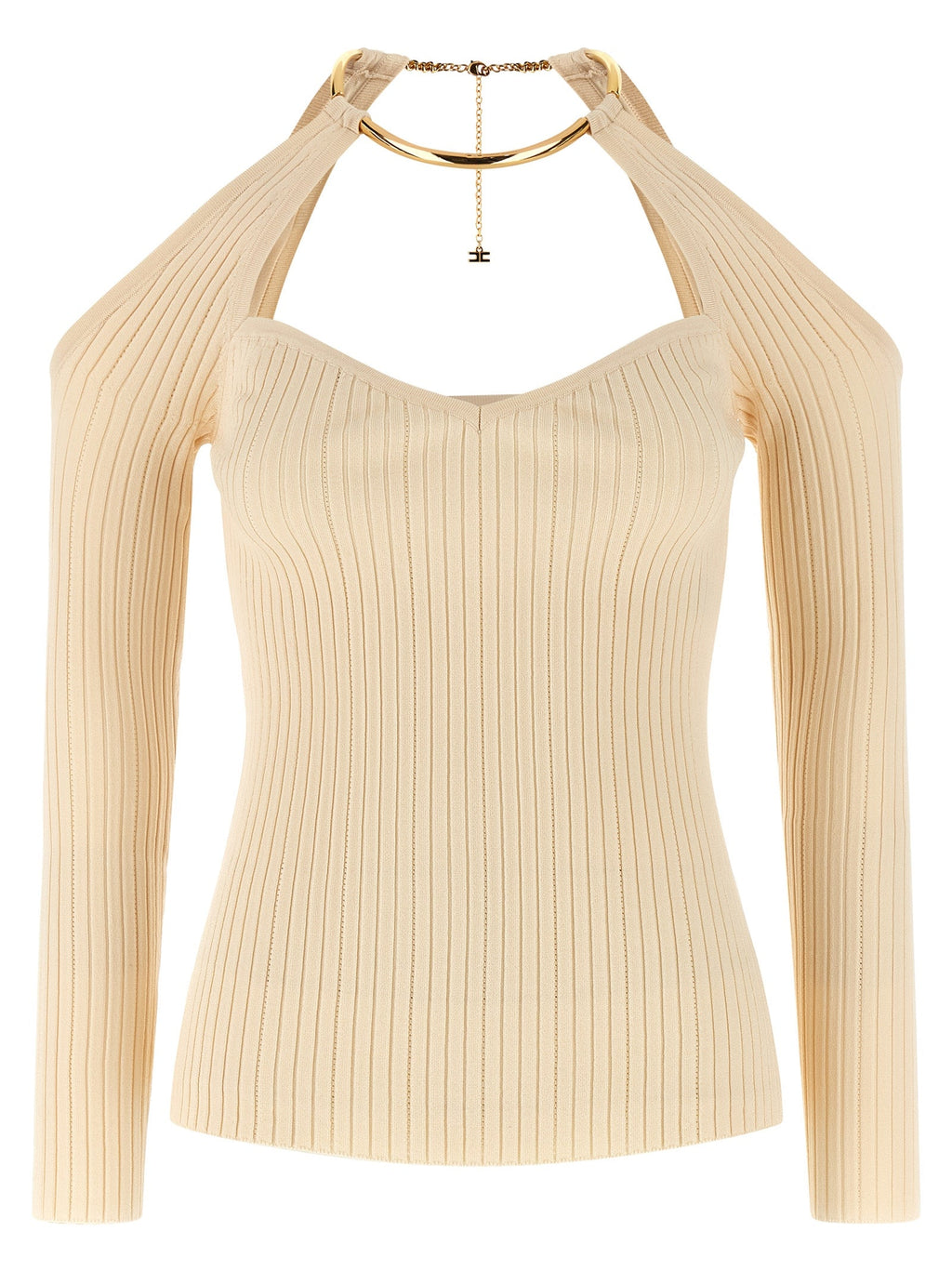 Elisabetta Franchi Beige Viscose Cardigan