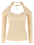 Elisabetta Franchi Beige Viscose Cardigan