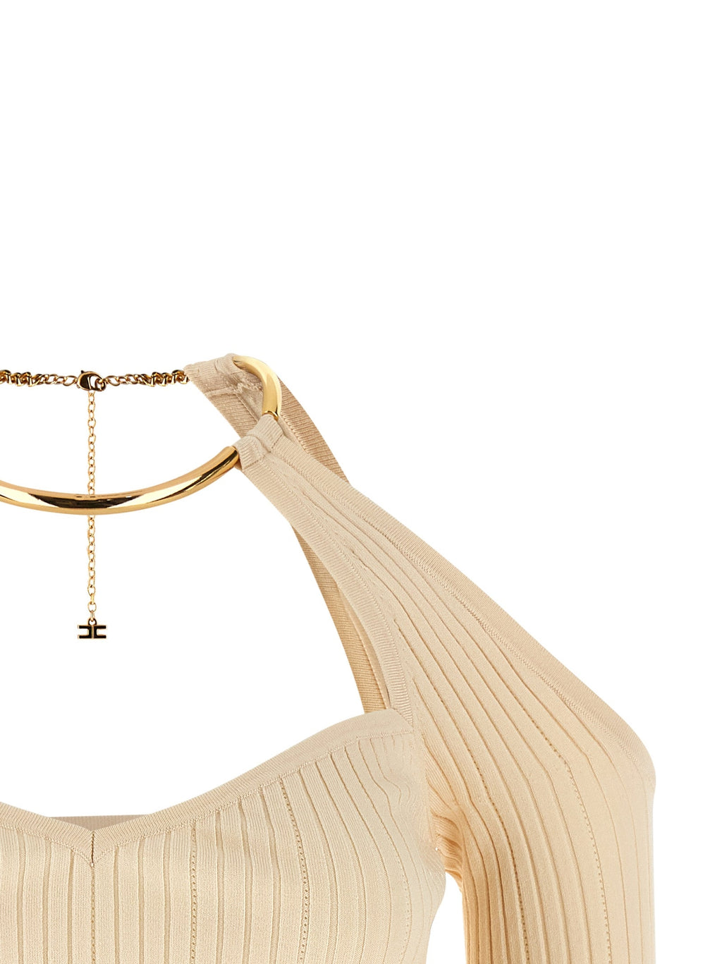Elisabetta Franchi Beige Viscose Cardigan