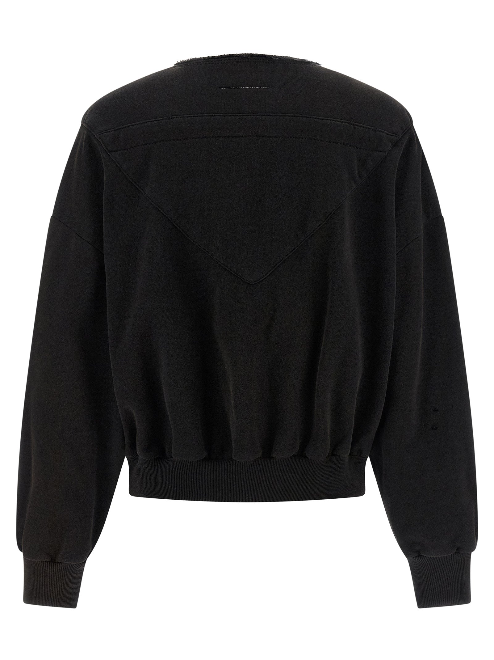 MM6 Maison Margiela Black Cotton Sweatshirt