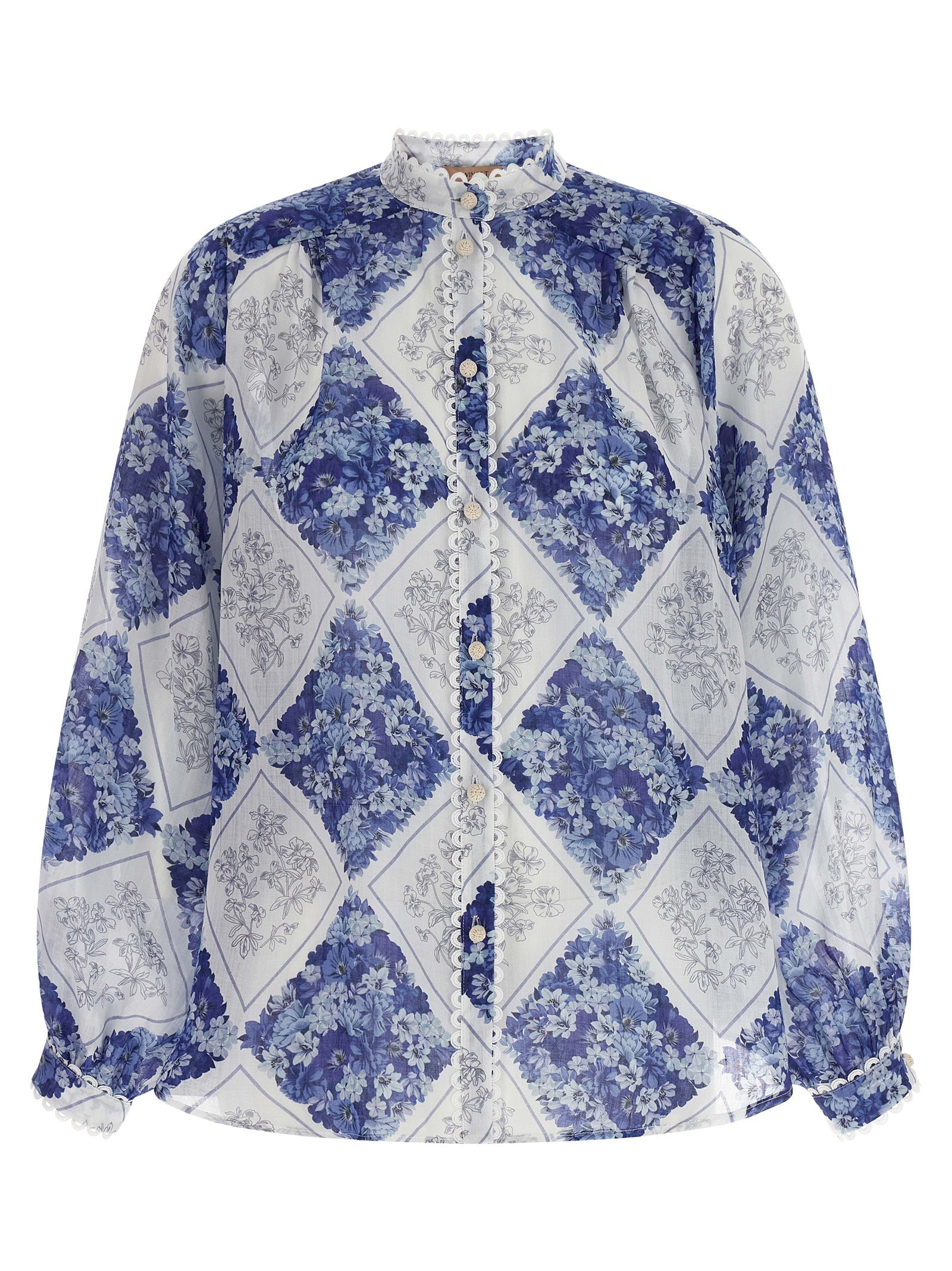 Twinset Blue Stingray Leather / Ray Skin Blouse