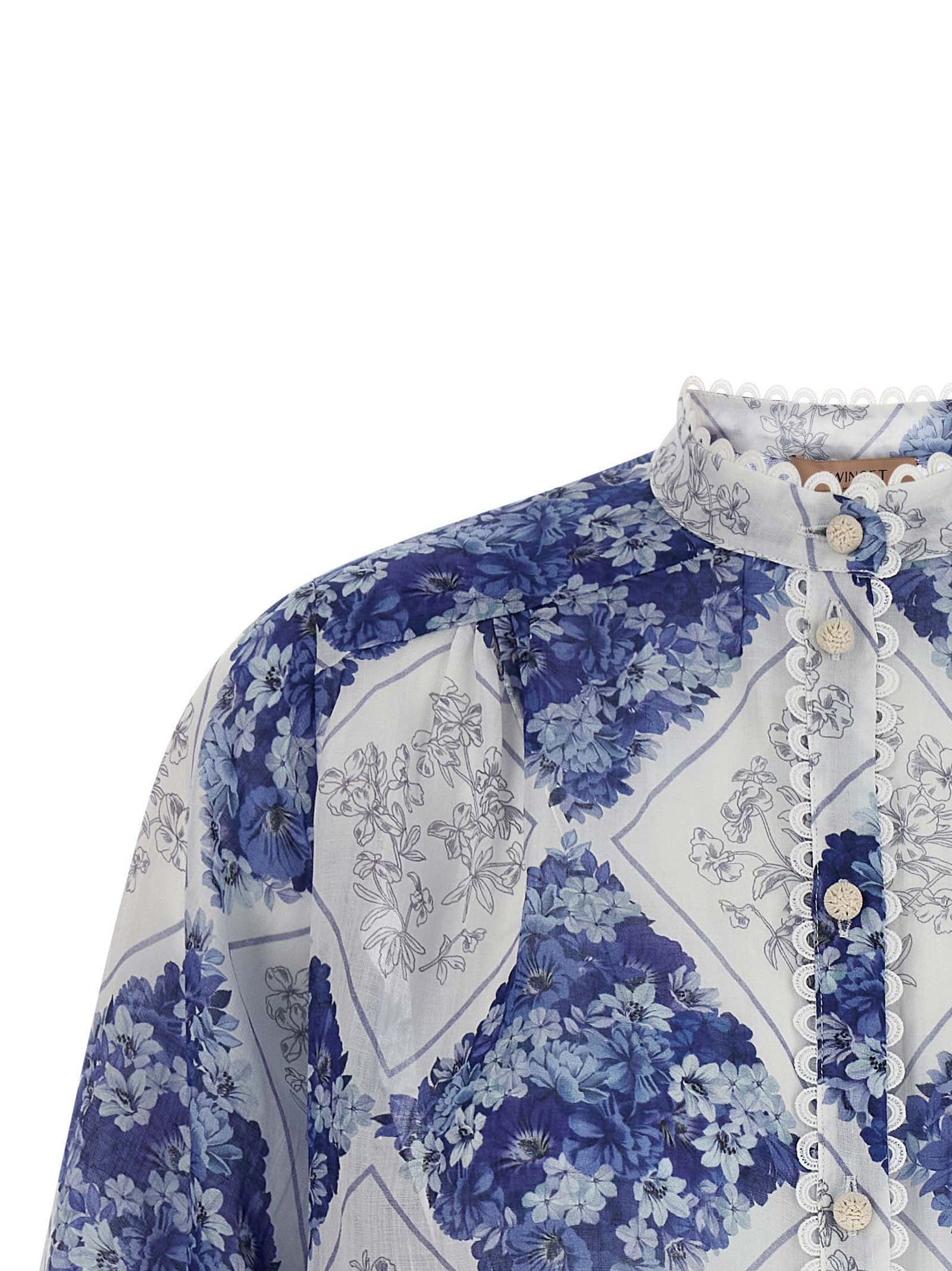 Twinset Blue Stingray Leather / Ray Skin Blouse